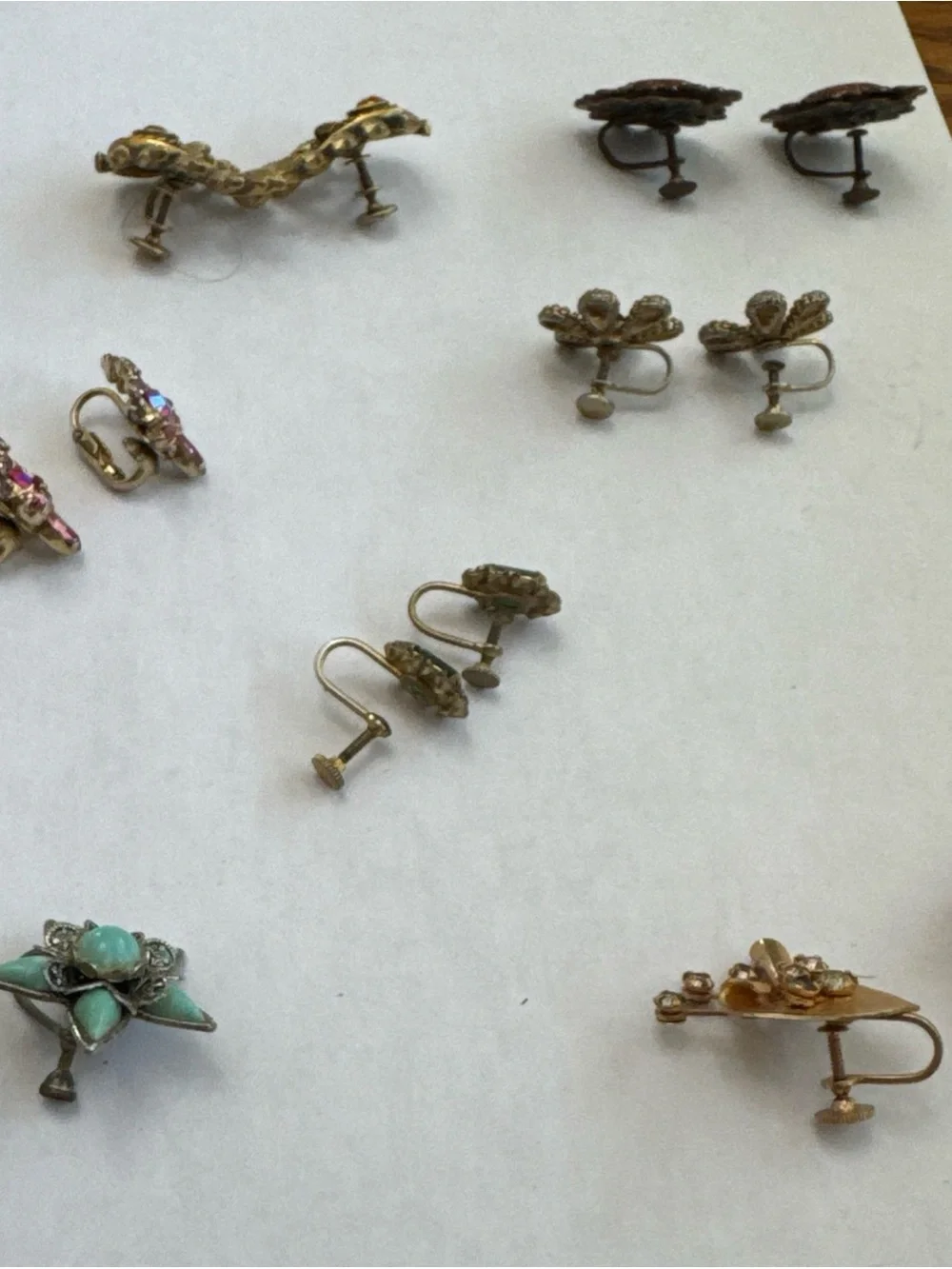 7 Pair of Vintage Screw-On Earrings